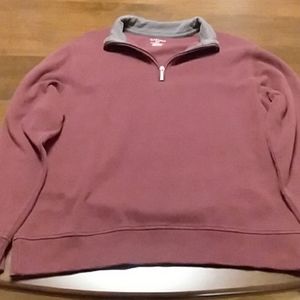 Mens Van Heusen Maroon Quarter Zip